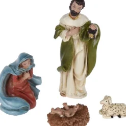 Merkloos Kerststallen>4 Delige Kerstgroep / Kerstfiguren Tot 11 Cm