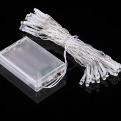 Merkloos 3 M Lichtslingerversierlicht, Voor Kerstfeest, 30 Led's, 2-Modus Flitser, Op Batterijen (Groen Licht) Best