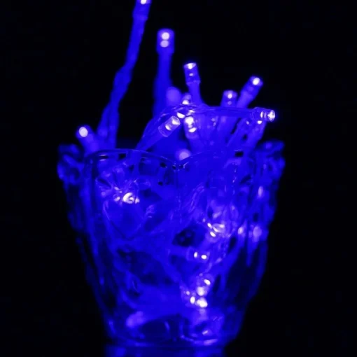 Merkloos 3 M Lichtslingerversierlicht, Voor Kerstfeest, 30 Led's, 2-Modus Flitser, Op Batterijen (Blauw Licht) Sale
