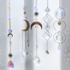 Nuyikaso Kersthanger>5 Stuks Zonnevangers Kristal Hangend Windspel Regenboog Zon Maan Hanger Kristallen Ornament Kristallen Ballen Voor Raam Huis Tuin Kerstmis Dag Feest Bruiloft Decoratie