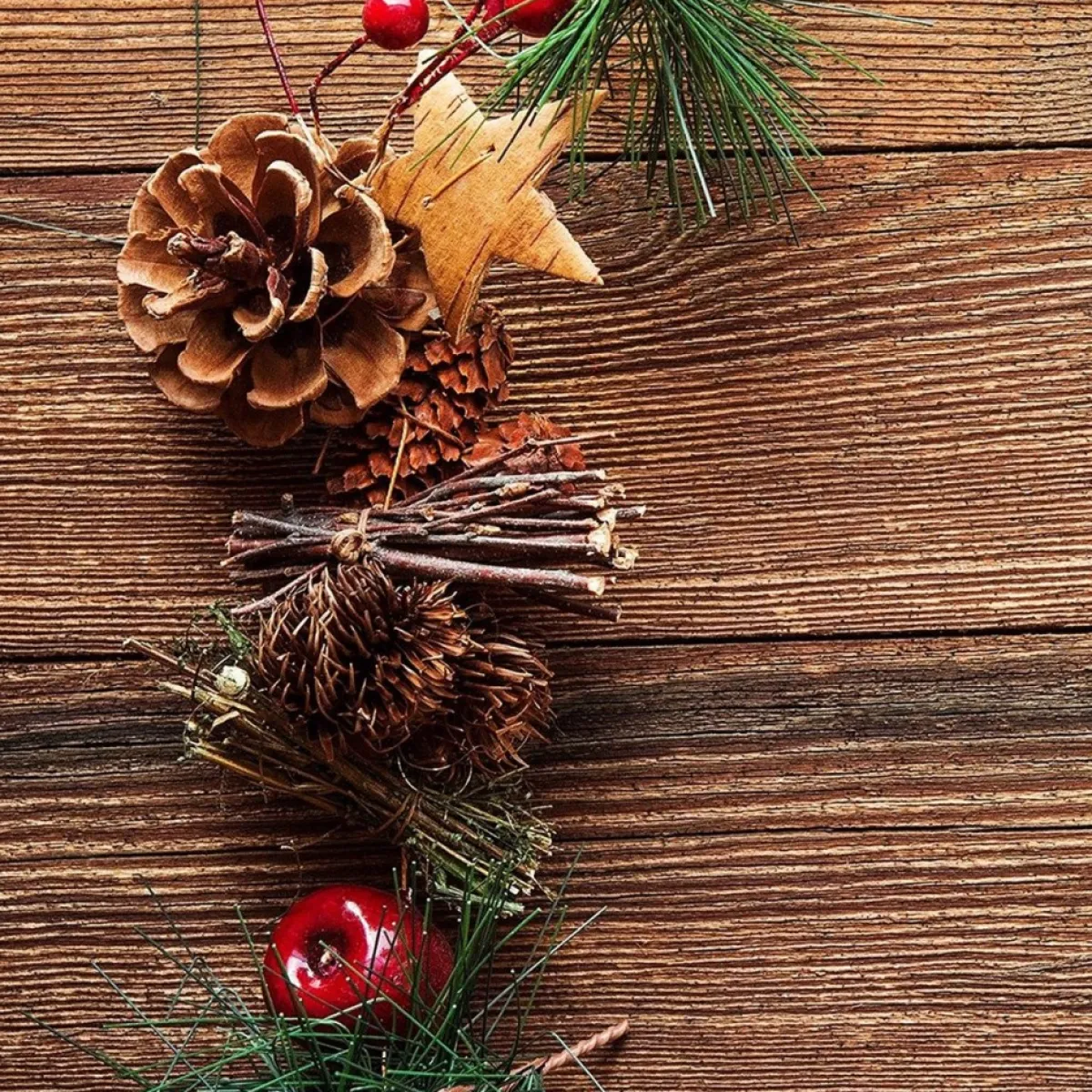 Selwo Kerststukjes>6 X Kerstdecoratie In Zak Met Kegels, Sterren En Takken, Strooidecoratie, Kerstdecoratie, Tafeldecoratie, Adventskrans, Knutselaccessoires (6 X Zak: Dennenappels, Sterren, Vlokken)