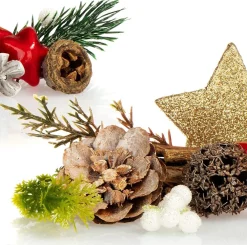 Selwo Kerststukjes></noscript>6 X Kerstdecoratie In Zak Met Kegels, Sterren En Takken, Strooidecoratie, Kerstdecoratie, Tafeldecoratie, Adventskrans, Knutselaccessoires (6 X Zak: Dennenappels, Sterren, Vlokken)