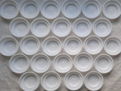 Black Acres Cards Kerststukjes>25 X Witte Kunststof Oasis Schaaltjes - O 12 Cm – Hoogte 3.5 Cm - Kerststukje Maken -Bloemstukje Maken-Paasstukje Maken- Lentestukje-Herfststukje-Zomer Stukje-Oas-006