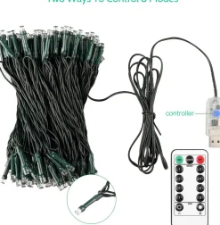 AGM Lichtsnoer Buiten En Binnen - 30 Meter - 300 Led - Met Usb Stekker En Afstandbediening - Sfeerverlichting - Lichtslinger - Lampjes Slinger - Fairy Lights - Kerstversiering - Kerstboom Verlichting - Ip54 Cheap