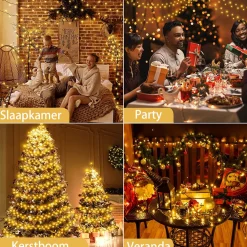 AGM Lichtsnoer Buiten En Binnen - 30 Meter - 300 Led - Met Usb Stekker En Afstandbediening - Sfeerverlichting - Lichtslinger - Lampjes Slinger - Fairy Lights - Kerstversiering - Kerstboom Verlichting - Ip54 Cheap