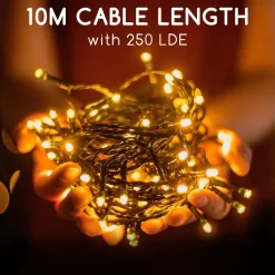 Aigostar Led Lichtsnoer - Lichtslinger - Led Lampjes Slinger - 4.5 Watt - 250 Leds - 10M - Ip44 Flash Sale