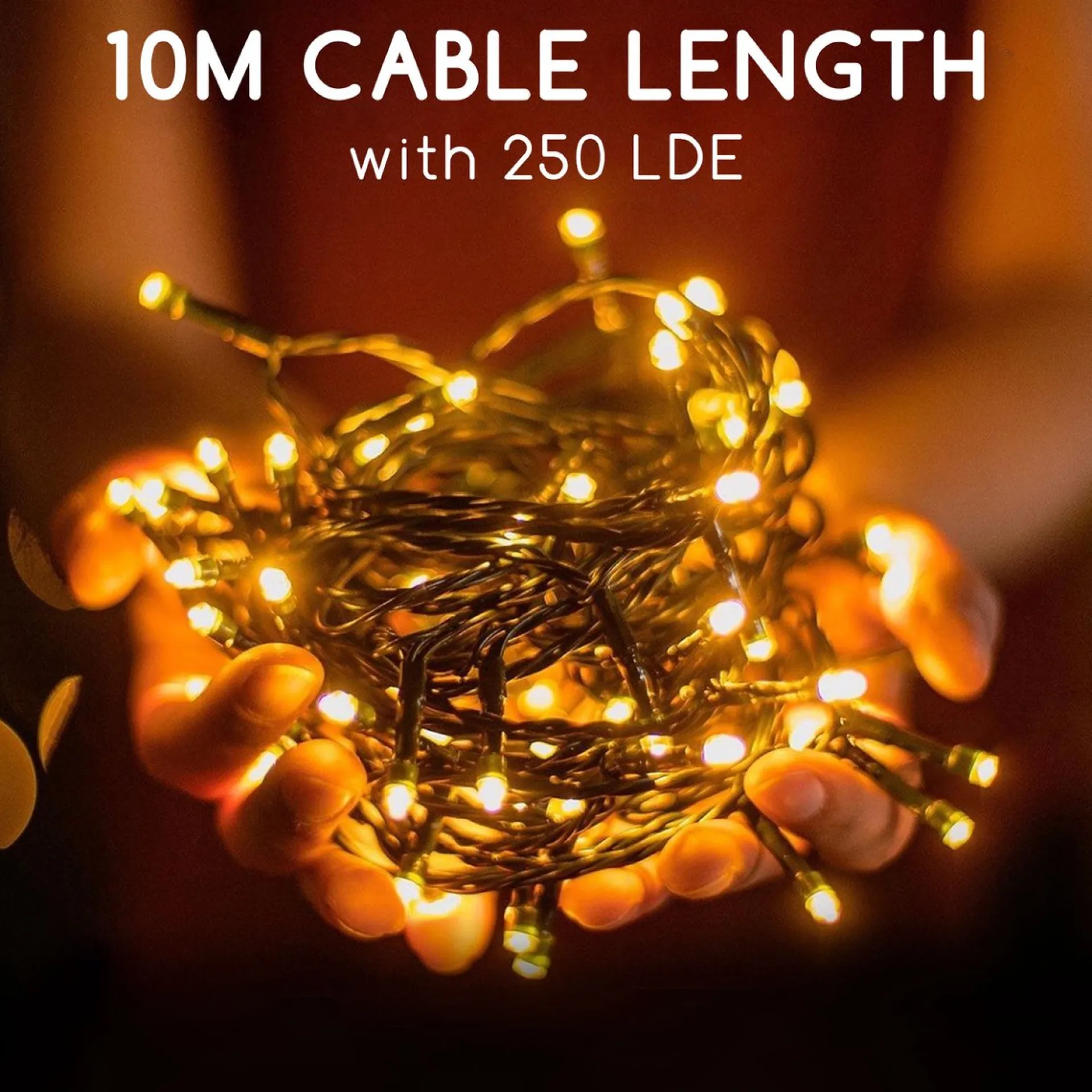 Aigostar Led Lichtsnoer - Lichtslinger - Led Lampjes Slinger - 4.5 Watt - 250 Leds - 10M - Ip44 Flash Sale