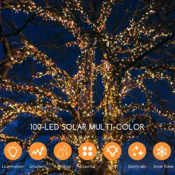 Aigostar 10Vrf Kerstboomverlichting - Tuinverlichting - Energie Lichtsnoer - Partyverlichting - 100 Leds - Kerstverlichting Buiten - Lichtsnoeren - Meerdere Kleuren - 11.9M - Ip44 Discount