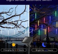 Aigostar 10Vrl Tuinverlichting Lichtsnoer - Kerstverlichting Buiten - Zonne Energie - 20 Led - Partyverlichting - 5.8M - Buiten Store