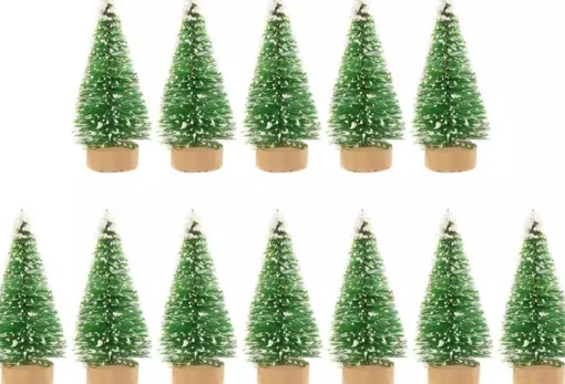 Akyol - Kerstboom 7 Stuk - Mini Kerstboompjes - Kerstversiering - Kerst - Versiering - Boom - Dennenboom - Christmas - Kerstman - Boomversiering Sale