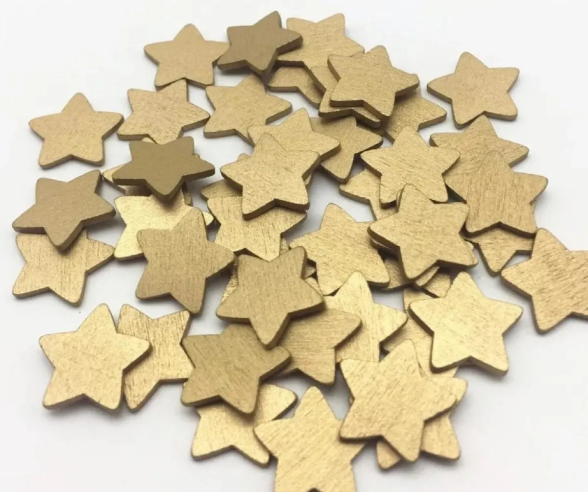 Akyol Kerststukjes> - Kerstversiering - Kerstster - Gouden Sterren - Goud- Versiering - Sterren - 50 Stuks - Feestdagen - Decoratie - Kerstversiering - Kerst Decoratie - Tafel Decoratie Kerst - Kerst