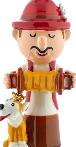 Alessi Kerststallen> Kerstfiguur Happy Eternity Baby Accordionist Agj01/9