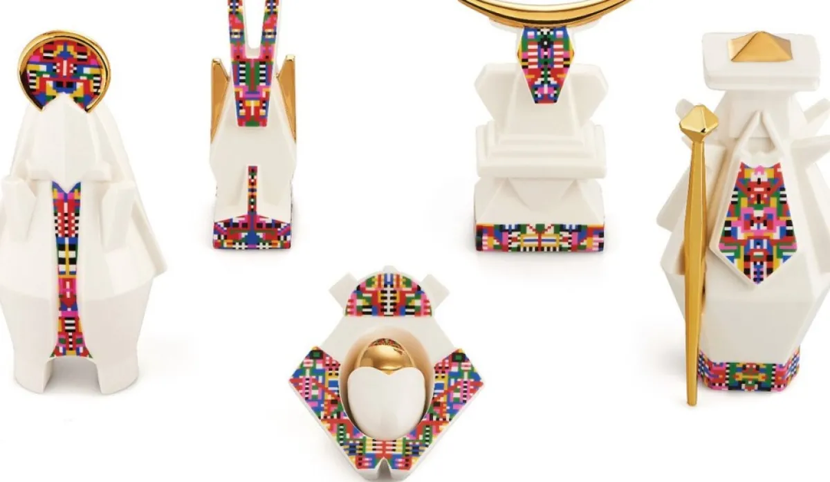 Alessi Kerststallen> Kerstfiguur Joseph - Holyhedrics - Esa05 3 - Door Elena Salmistraro