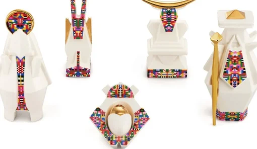 Alessi Kerststallen> Kerstfiguur Os - Holyhedrics - Esa05 4 - Door Elena Salmistraro