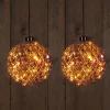 Anna's Collection Anna Collection Verlichte Kerstballen -2X St- Antiek Goud -15 Cm -Glas -Warm Wit Hot