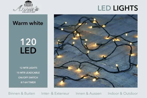 CBD Anna's Collection Kerstverlichting - 120 Warm Witte Leds - Met Dimmer En Timer Sale