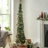 Argos Home 180Cm Pop Up Led Kerstboom Kerstballen Dennenappels Groen Cheap