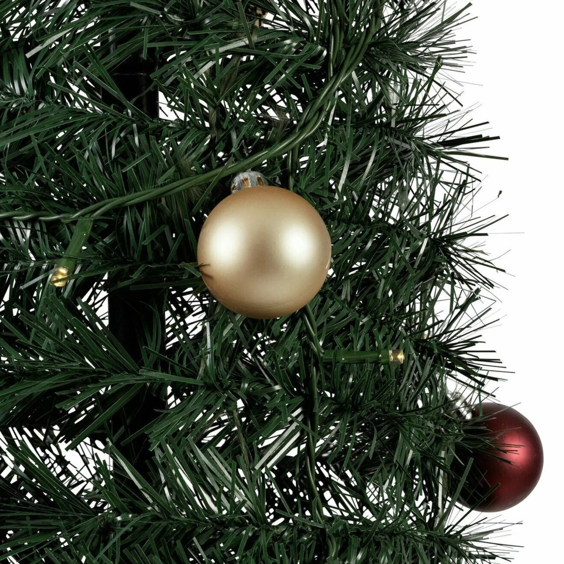 Argos Home 180Cm Pop Up Led Kerstboom Kerstballen Dennenappels Groen Cheap