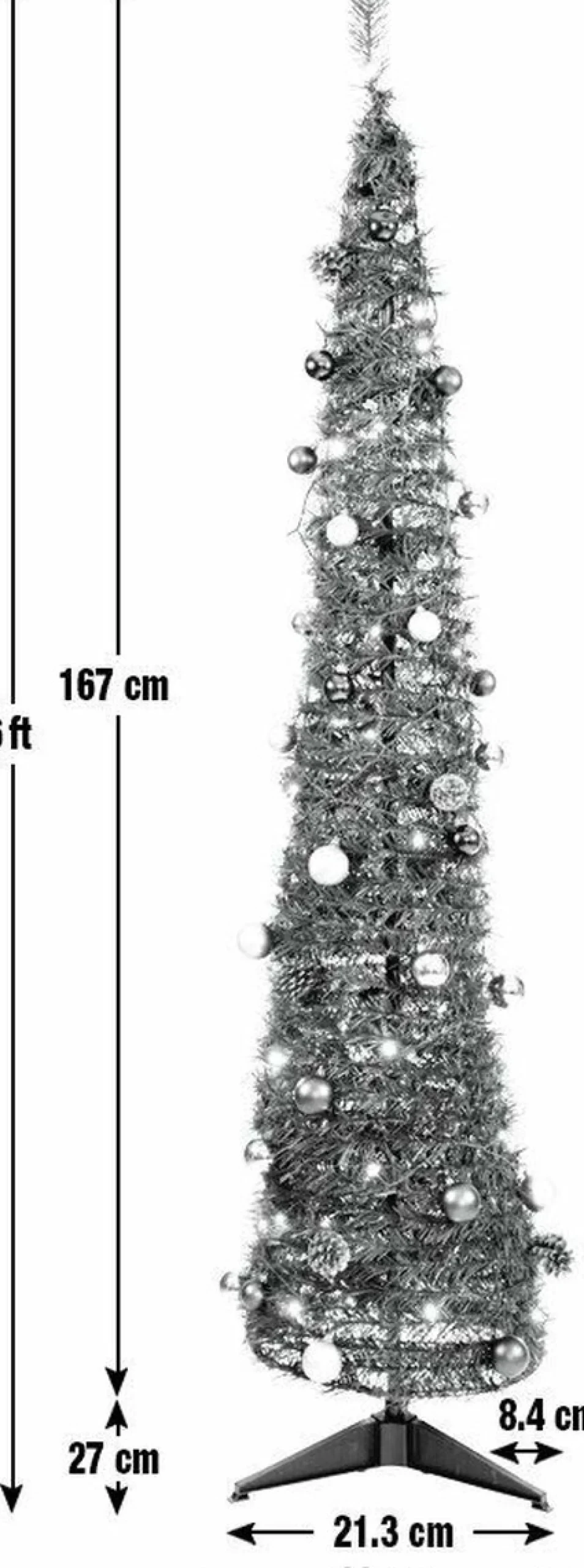 Argos Home 180Cm Pop Up Led Kerstboom Kerstballen Dennenappels Groen Cheap