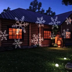 Ariko Led Lichteffect Projector - Sneeuwvlokken - Outdoor Ip44 Ip65 - Metaal - Kantelbaar - In Hoogte Verstelbaar (Bij Installatie) - Netstroom Outlet