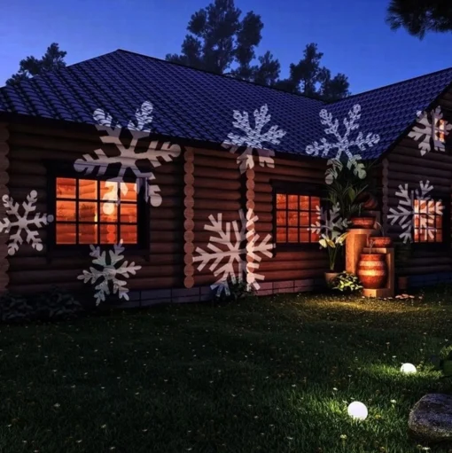 Ariko Led Lichteffect Projector - Sneeuwvlokken - Outdoor Ip44 Ip65 - Metaal - Kantelbaar - In Hoogte Verstelbaar (Bij Installatie) - Netstroom Outlet