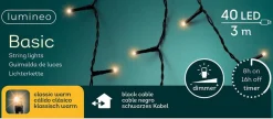 Lumineo Basic Rice Lights 40Led 3M Classic Warm | 494332 500 Cm Hot