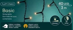 Lumineo Basic Rice Lights 40Led 3M Classic Warm | 494332 500 Cm Hot