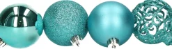 Bellatio Decorations Kerstboomversieringen></noscript> Kerstballen - 37 Stuks - Turquoise Blauw - Kunststof - 6 Cm