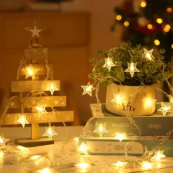 Bera L. Kerst - Kerstboom - Kerstverlichting - Kerstversiering - Rgb Led Sterretjes Met Afstandsbediening - 10 Meter 50 Lichtjes Sterretjes - Gordijn Lichtslingers Met 8 Modi - Indoor - Bruiloft - Licht Decoratie Shop