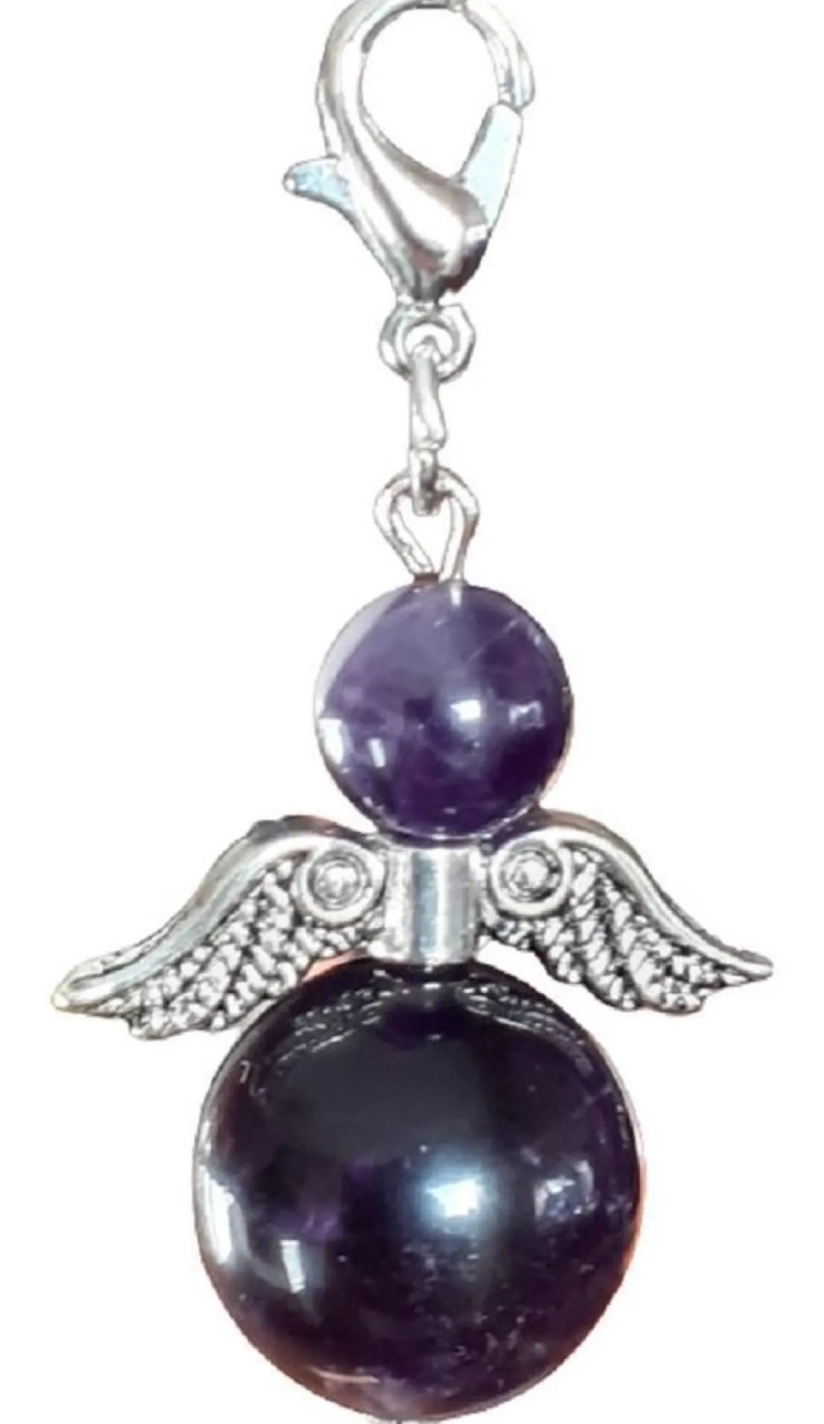 CC Kerstbeelden>Beschermengel Amethist ( Halfedelsteen ) , Chakra Engel , Geluksengel , Silverwing . ( Meerdere Varianten Beschikbaar !!! )