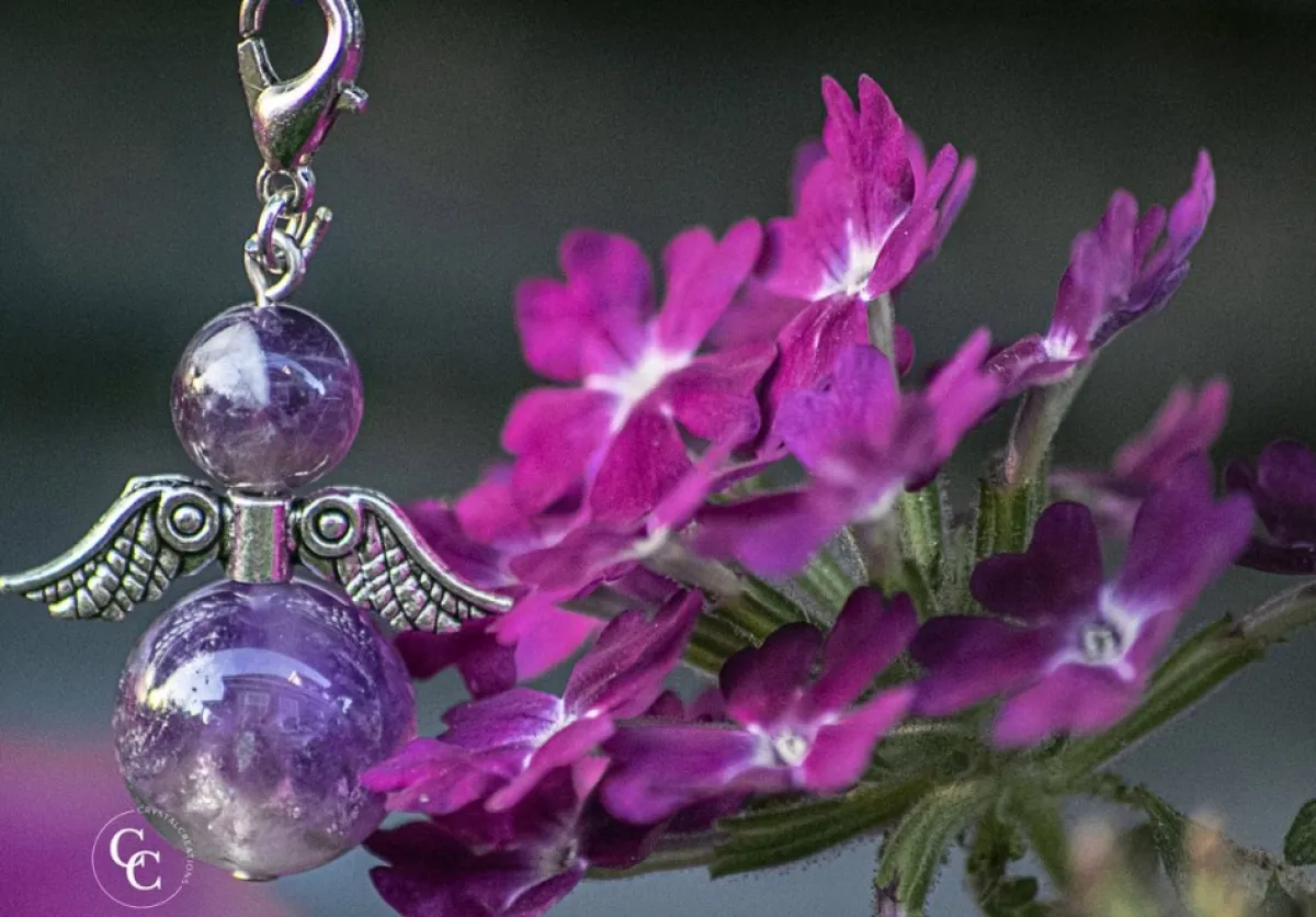 CC Kerstbeelden>Beschermengel Amethist ( Halfedelsteen ) , Chakra Engel , Geluksengel , Silverwing . ( Meerdere Varianten Beschikbaar !!! )