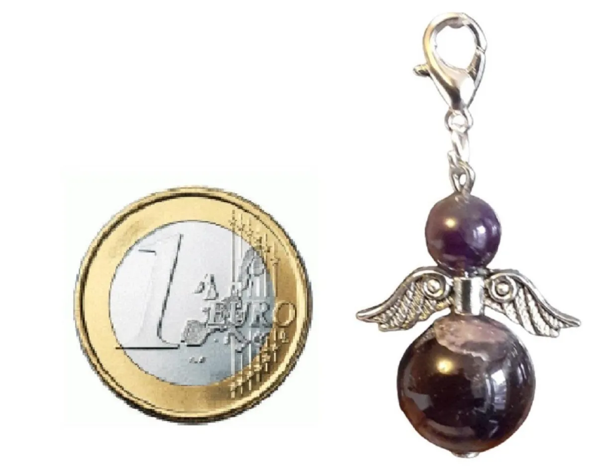 CC Kerstbeelden>Beschermengel Amethist ( Halfedelsteen ) , Chakra Engel , Geluksengel , Silverwing . ( Meerdere Varianten Beschikbaar !!! )