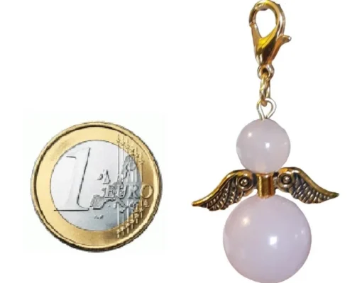 CC Kerstbeelden>Beschermengel Rozenkwarts ( Halfedelsteen ) , Chakra Engel , Geluksengel , Goldwing . ( Meerdere Varianten Beschikbaar !!! )