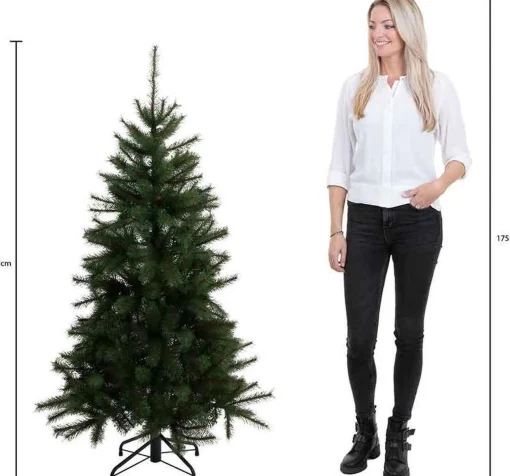 Black Box Frosted Stelton Kerstboom - Groen Incl. Led Lampjes 155 Cm Best
