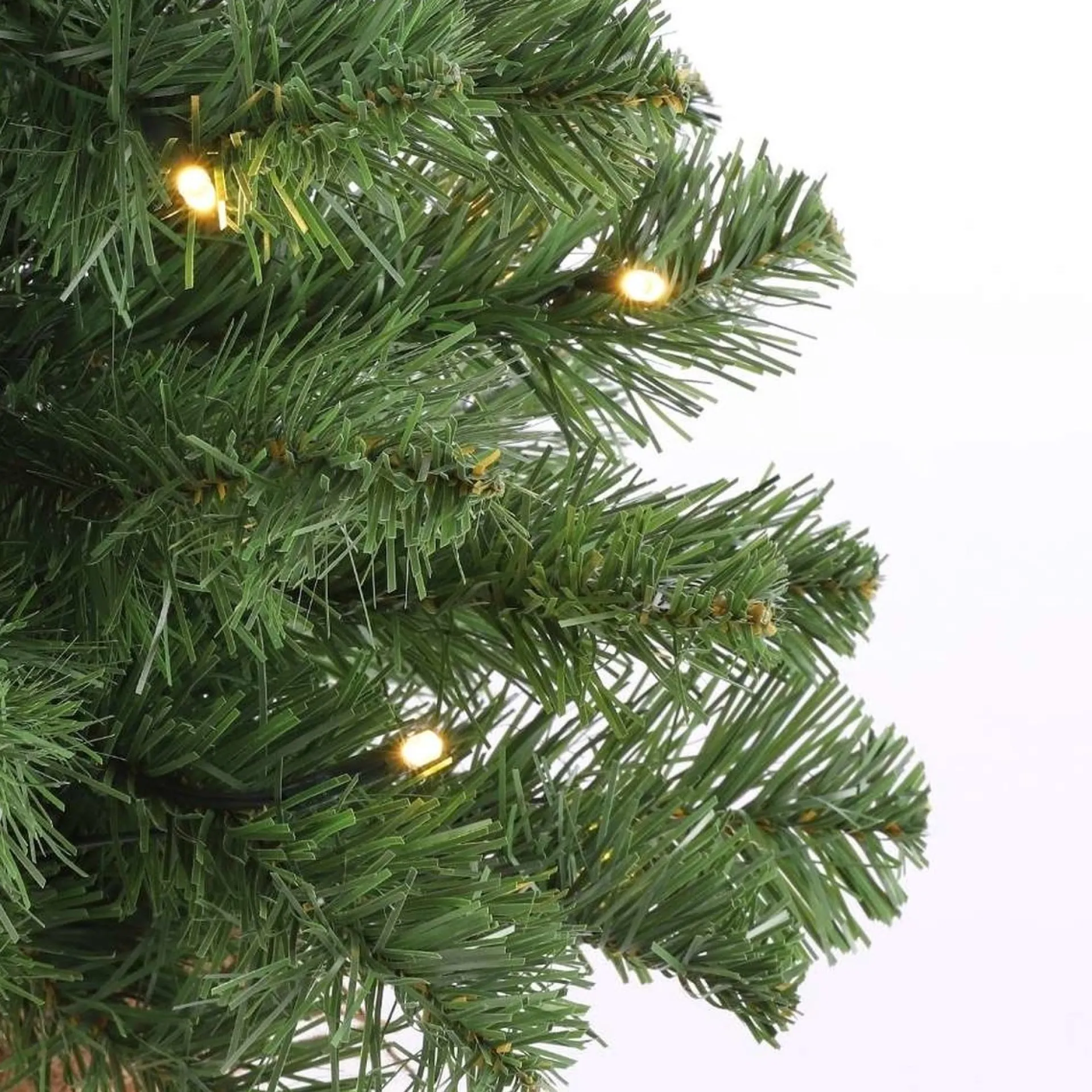 Mica Decorations Black Box Norton Kunstkerstboom - 45 X 20 Cm - Groen - 10 Lampjes Met Warmwit Led New