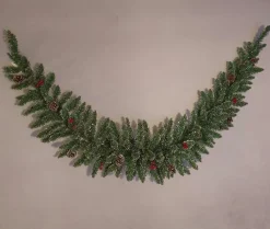 Black Box Guirlandes> Trees - Creston Swag Groen Met Bessen,Deneenappels Tips 144 L180X D25Cm