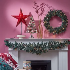 Black Box Kerstkransen> Trees - Norton Krans Groen Tips 126 - D60Cm - Kerstbomen