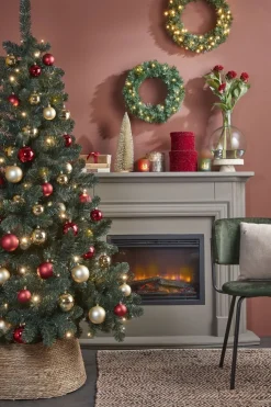 Black Box Kerstkransen></noscript> Trees - Norton Krans Led Werkt Op Batterijen Groen 20L Tips 90 - D45Cm - Kerstbomen
