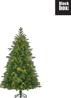 Black Box Trees Brampton Kunstkerstboom Slim Met Led Verlichting - H155 X O102 Cm - Groen New