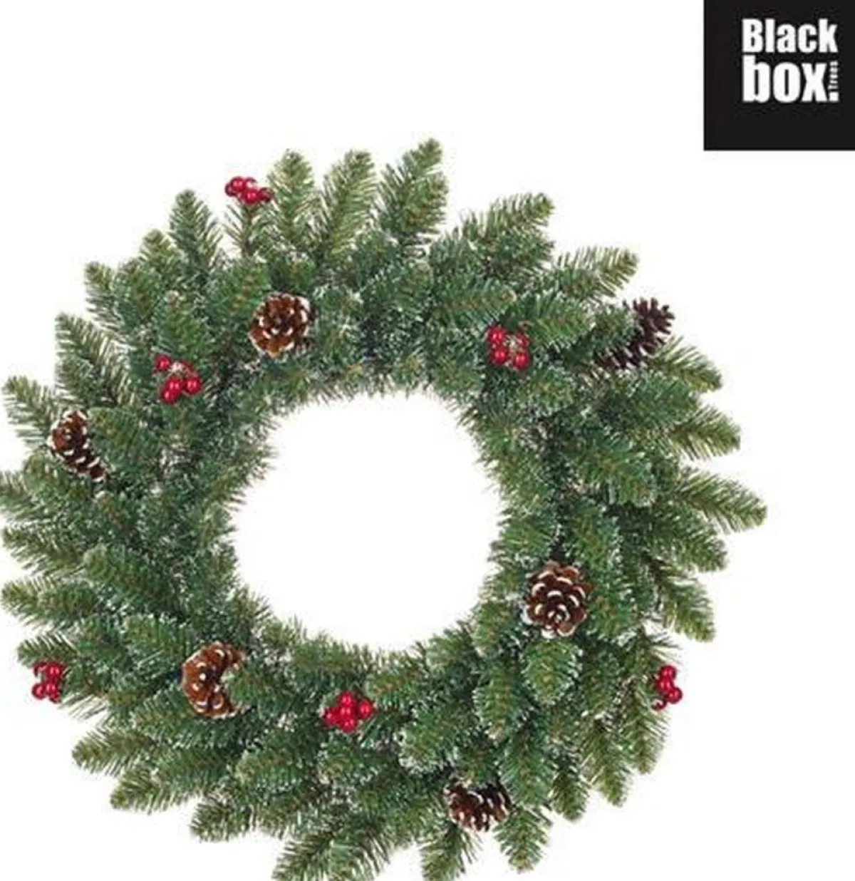 Black Box Kerstkransen> Trees Creston Kerstkrans Met Decoratie - O35 Cm - Frosted Green