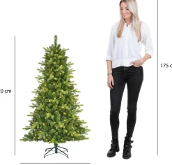 Black Box Trees Dayton Kunstkerstboom Met Led Verlichting - H120 X O81 Cm - Groen Hot