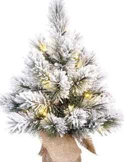 Xmasdeco Black Box Trees Dinsmore Kunstkerstboom In Jute Met Led Verlichting - H45 Cm - Frosted Green Best Sale
