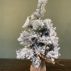 Xmasdeco Black Box Trees Dinsmore Kunstkerstboom In Jute Met Led Verlichting - H45 Cm - Frosted Green Best Sale