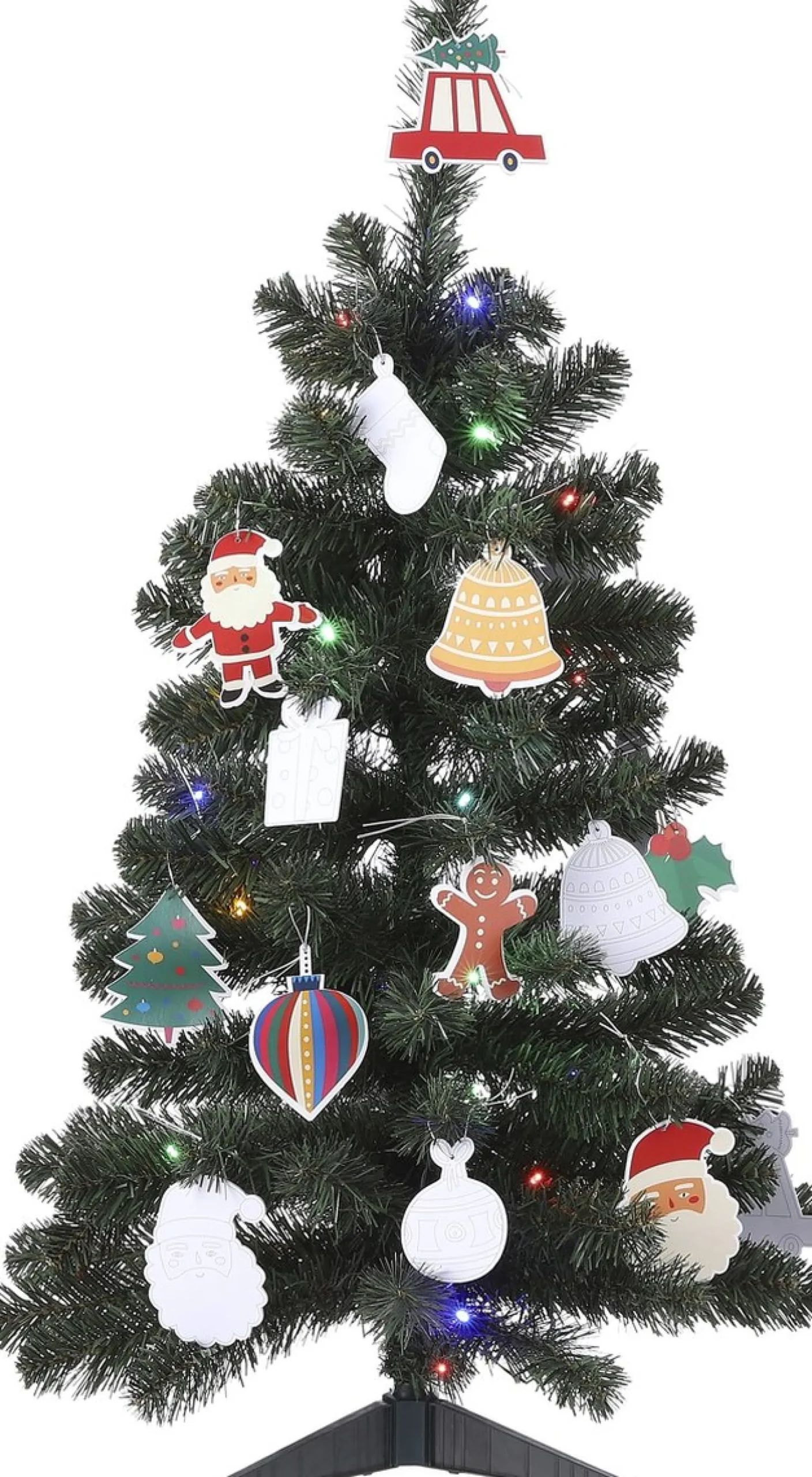 Black Box Trees Fay Kunstkerstboom Met 30 Ornamenten En Led Verlichting - H90 Cm - Groen Fashion