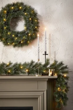 Black Box Kerstkransen></noscript> Trees Glendon Kerstkrans Met Led Verlichting - O60 Cm - Groen