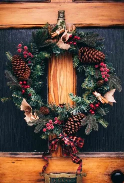 Black Box Kerstkransen></noscript> Trees Glendon Kerstkrans Met Led Verlichting - O60 Cm - Groen