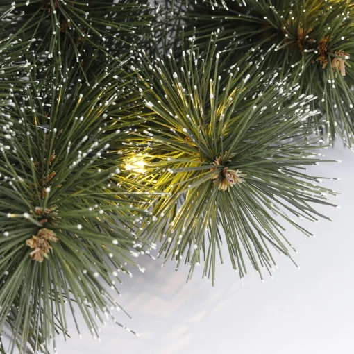 Black Box Trees Glendon Set Van 2 Kerstbomen En 1 Krans Met Led Verlichting - Groen Outlet