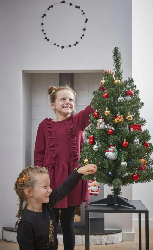 Black Box Trees Joy Kunstkerstboom Met 26 Ornamenten En Led Verlichting - H90 X O50 Cm - Groen Best Sale