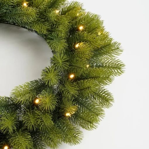 Black Box Kerstkransen> Trees Nigata Kerstkrans Met Led Verlichting - O60 Cm - Groen