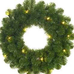 Black Box Kerstkransen> Trees Norton Kerstkrans Met Led Verlichting - O60 Cm - Groen